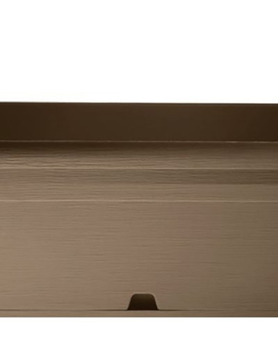 Doniczka OASI mini kolor szarobrązowy 25 cm ze spodkiem