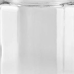 Przezroczysty szklany słoik w kształcie cylindra