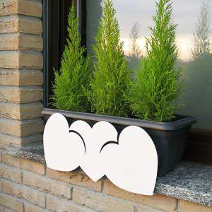 Anti-falling heart vases with anthracite vase