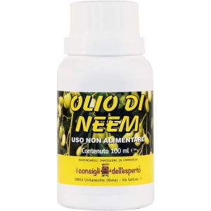 Botella de aceite de neem
