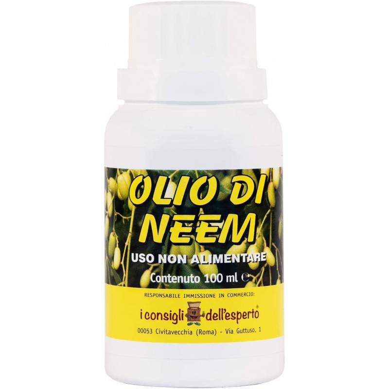 Botella de aceite de neem