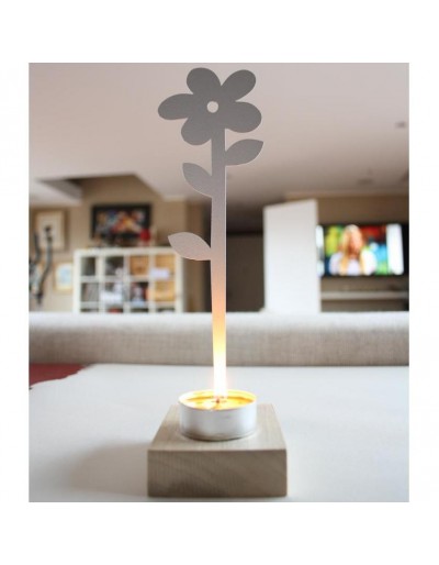 Daisy Tea light and incense holder white