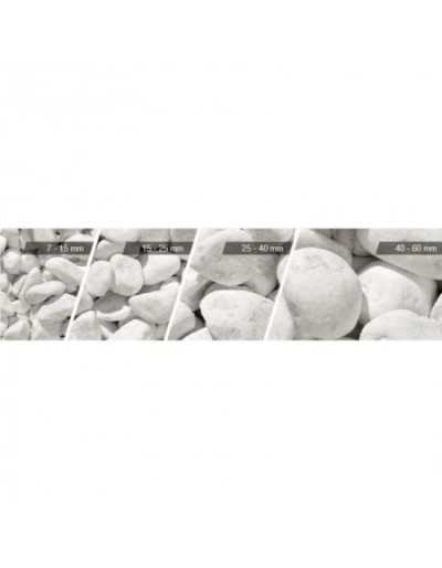 White Carrara pebbles 15-25 mm